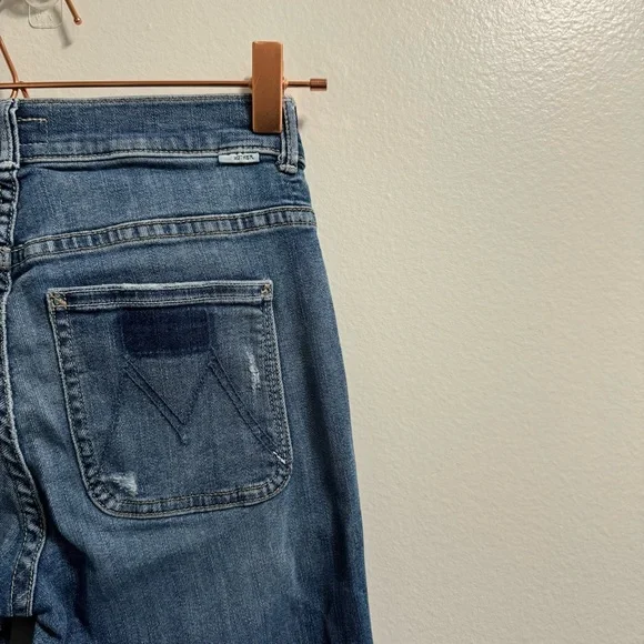 Mother Denim The Insider Crop Point Racing Hearts Size 24 - Picture 3 of 16